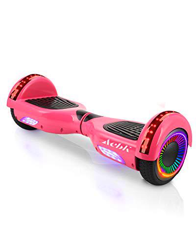 ACBK - Hoverboard Patinete Eléctrico Autoequilibrio con Ruedas de 6.5&quot; (Altavoces Bluetooth + Ruedas Led integradas + Bolsa Transporte) Velocidad máxima: 10-12 km/h