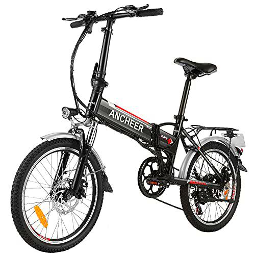 ANCHEER Bicicleta Electrica Plegable 250W, Batería Extraíble 36V 8Ah