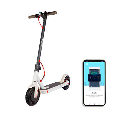 SPEED LION Patinete Eléctrico Plegable Blanco Brooklyn Patinete Eléctrico Scooter Motor 250W Ruedas 8,5 | Patinete para Adultos | hasta 25 Km/h y 15 Km Autonomía | Sincronización vía App