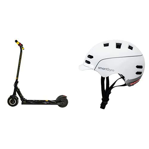 SmartGyro Xtreme XD Black - Patinete Eléctrico + SmartGyro Casco Inteligente Smart Helmet Blanco L