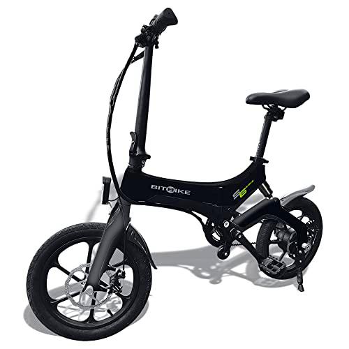 BitBike S6 Phantom Black Bicicleta eléctrica Plegable de pedaleo asistido