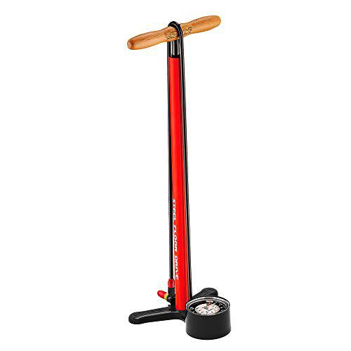 Lezyne Steel Floor Drive-Manómetro 3&quot; 5 Bomba de pie Unisex Adulto Fire Red