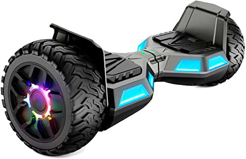 SISIGAD 8.5 '' todo terreno Off-Road Hoverboard, 8.5 pulgadas auto equilibrio scooter con altavoz Bluetooth