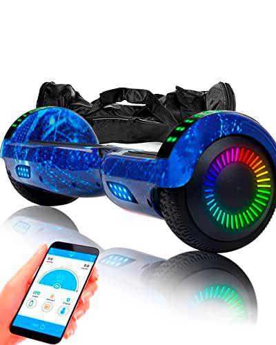 ACBK - Hoverboard Patinete Eléctrico Autoequilibrio con Ruedas de 6.5&quot; Control por App y Bolsa Transporte