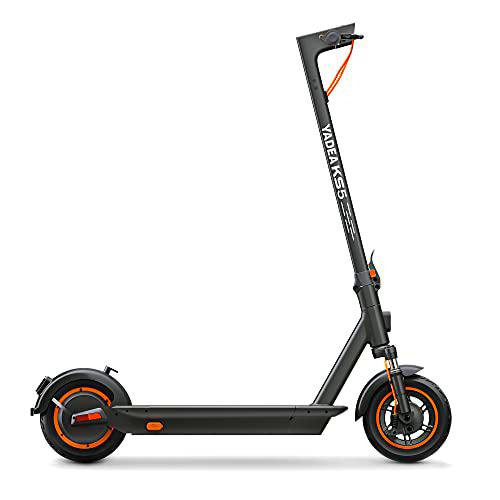 YADEA Patinete eléctrico KS5, MAX Speed 18,6 mph Rango de 25 Miles Doble absorción de Golpes suspensión Frontal Plegable Control de Cruce y Sistema de recuperación de energía Gris Ahumado Talla única