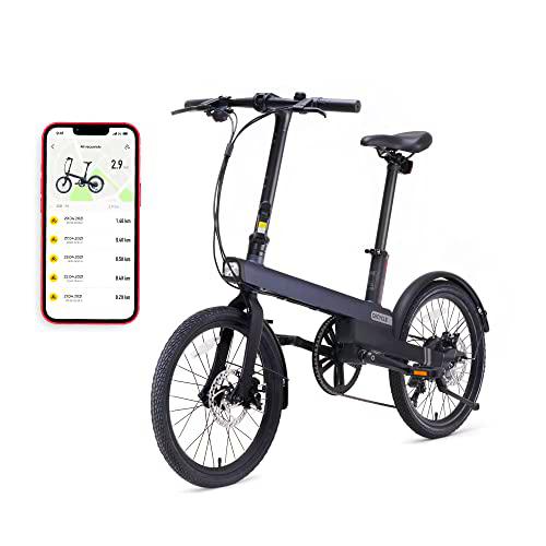 QiCycle C2 Bicicleta eléctrica, Unisex Adulto, Negro, único