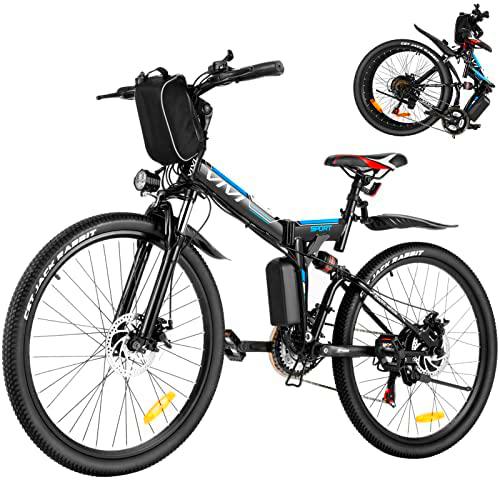 VIVI Bicicleta Eléctrica Plegable, 26&quot; Bicicleta Montaña Adulto