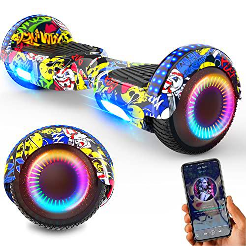 GeekMe Hoverboards,Hoverboards para niños,Hoverboards con altavoces Bluetooth,hermosas luces LED