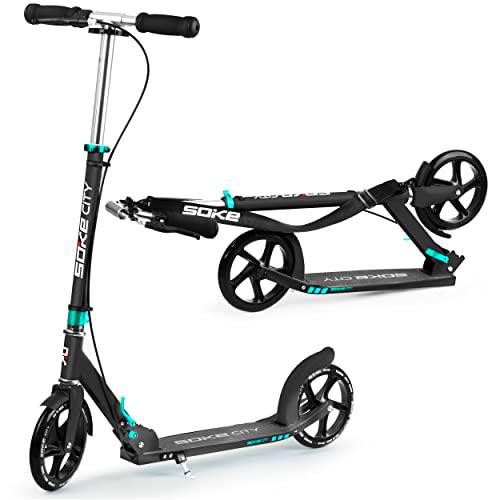 Patinete Urbano Scooter Patinete Kickscooter City SOKE (Negro Turquesa)