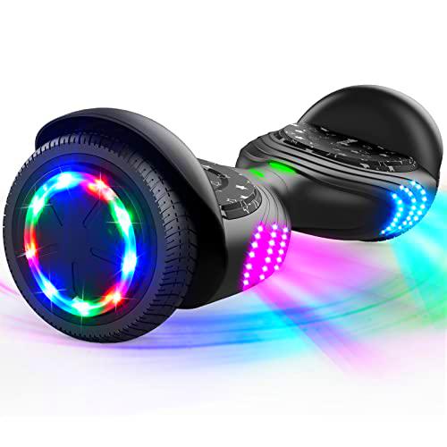 TOMOLOO Hoverboard Bluetooth LED Luces de Dos Ruedas Auto Equilibrio Scooter UL2272 Certificado