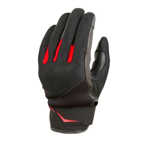 KSK Guantes Verao Verano Guantes Motocicleta, Scooter Negro y Rojo