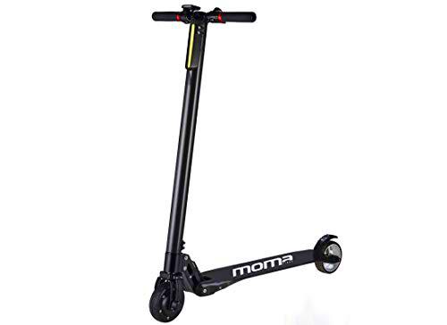 Moma Bikes Patinete Eléctrico Plegable Ultraligero (6,2Kg) Fibra de Carbono