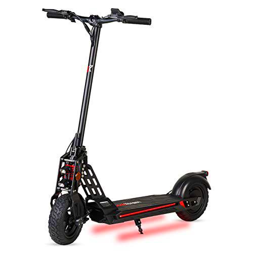 ECOXTREM Patinete eléctrico 600W, Plegable con Pantalla LCD y Luces LED