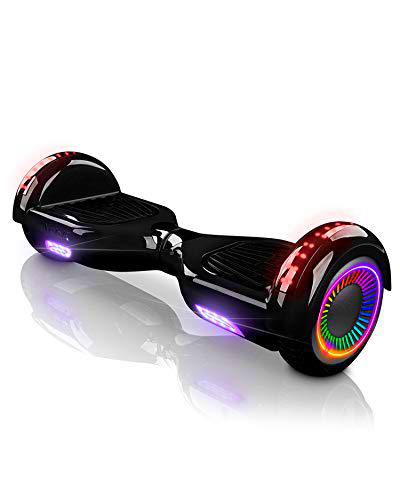 ACBK - Hoverboard Patinete Eléctrico Autoequilibrio con Ruedas de 6.5&quot; (Altavoces Bluetooth + Ruedas Led integradas + Bolsa Transporte) Velocidad máxima: 10-12 km/h